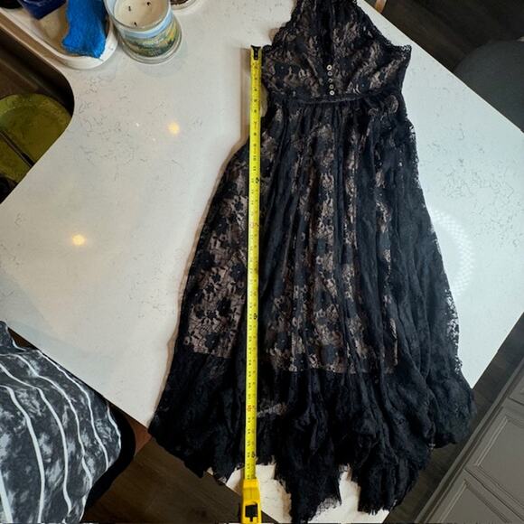 Mia Joy Fairy Goth Black Lace Tiered Ruffle Dress Size Small - Picture 4 of 16